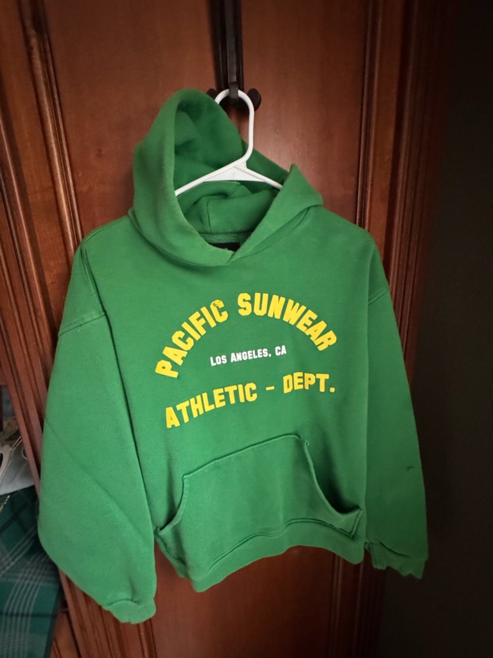 PacSun Green Hoodie with Yellow Lettering